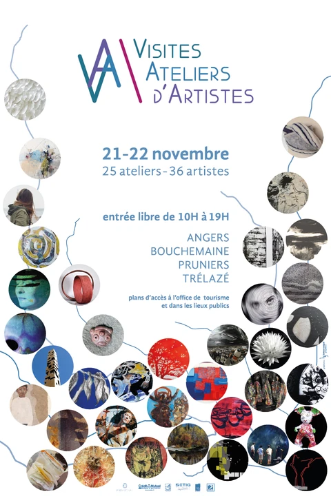 affiche avec pastilles multicolores