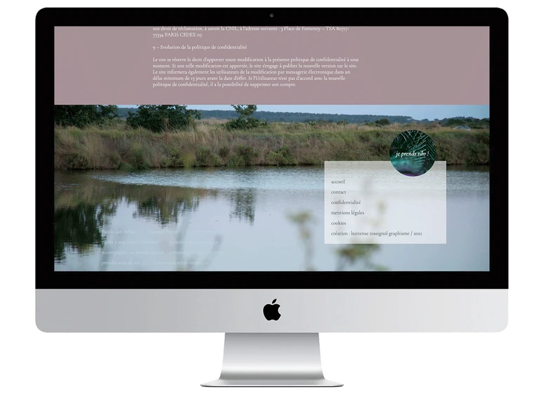 pied de page de site web