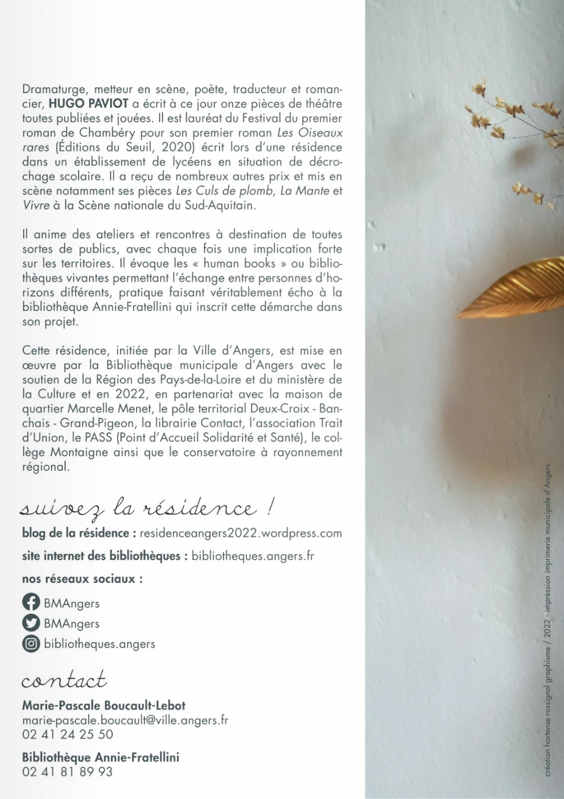 flyer programme de residence