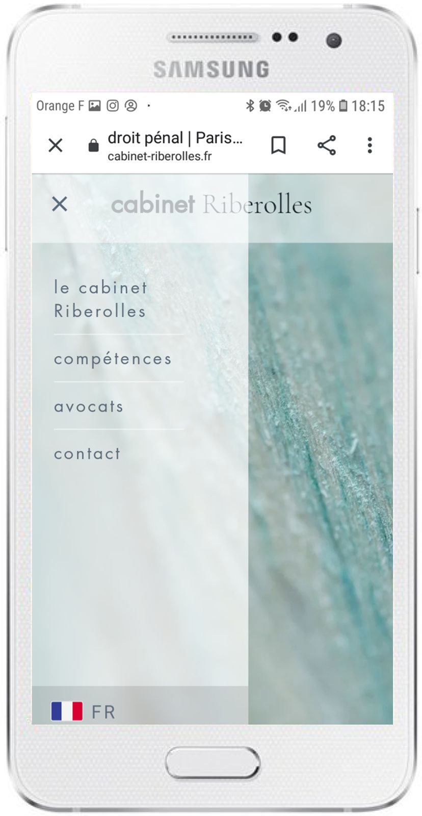 menu site internet