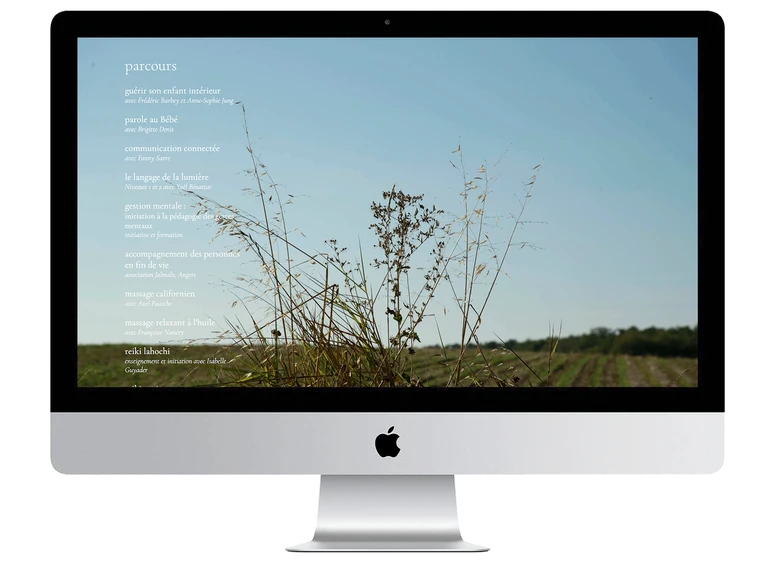 page de parcours sur site web