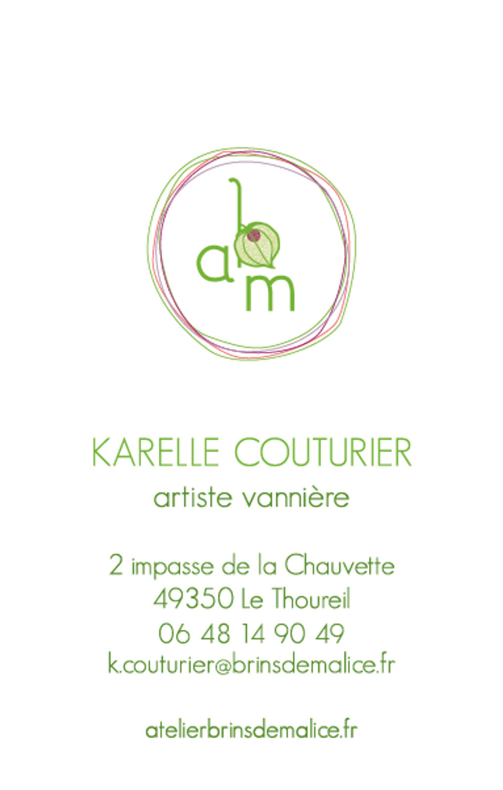 CARTE DE VISITE / VERSO