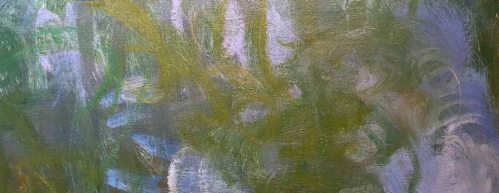 peinture de plantes vertes et violettes