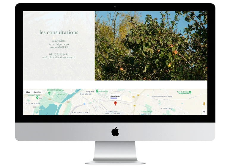 page de contact de site web