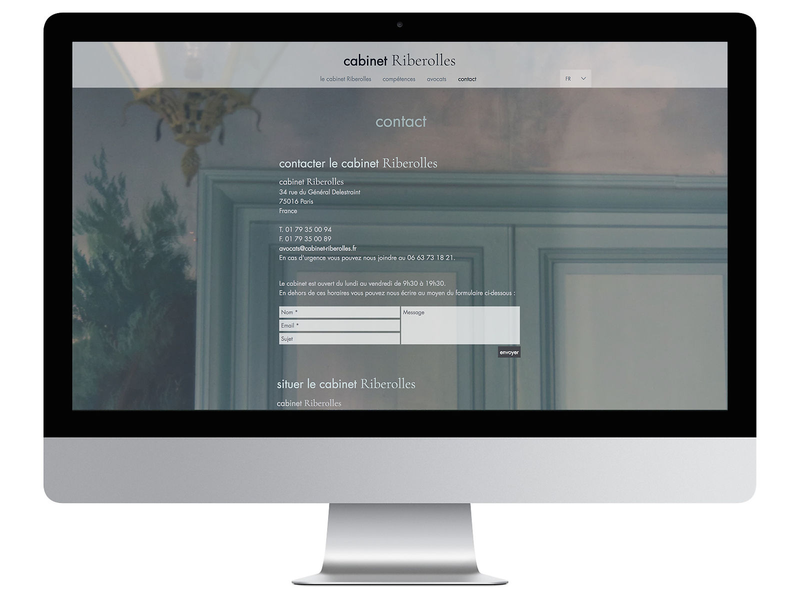 page contact site web